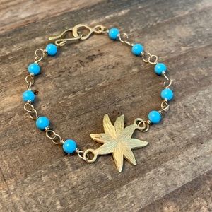 NWOT Elizabeth Showers Turquoise Bead Bracelet